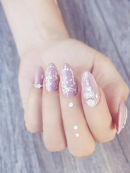 Nail polish trends. Woman with stylish manicure.