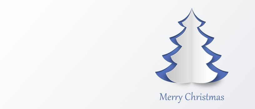 Merry christmas greeting card, christmas tree design concept.