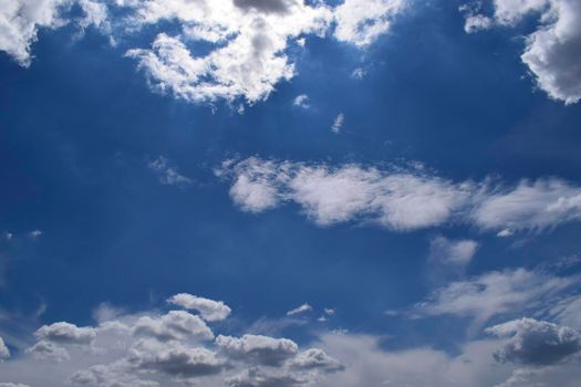 Beautiful blue sky with clouds background. Sky with clouds weather nature clouds and blue sky with sun. Aerial sky and clouds background.