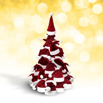 Merry christmas greeting card, christmas tree design concept.