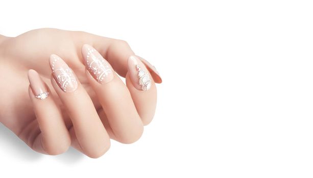 Nail polish trends. Woman with stylish manicure.