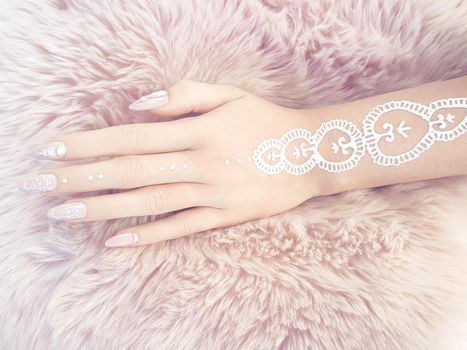 Nail polish trends. Woman with stylish manicure.