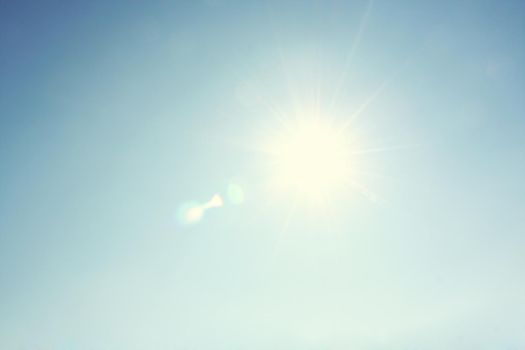 Panoramic sky without clouds on a sunny day.
