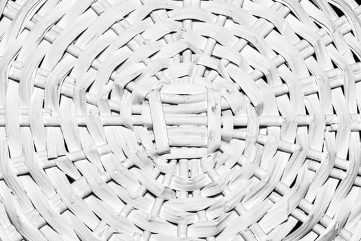 White wooden wicker basket fragment texture. Abstract background for design.