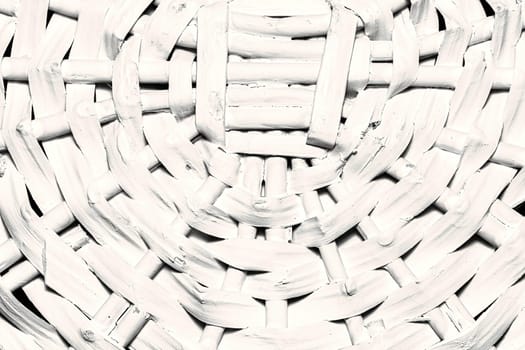 White wooden wicker basket fragment texture. Abstract background for design.