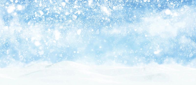 Christmas background design of snow falling winter season illustration