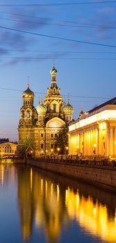 Church of the Resurrection of Christ (Savior on Spilled Blood), Saint Petersburg, Russia at night