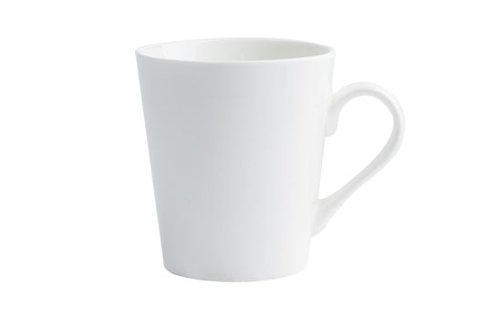 White mug glass for drink isolate on white background