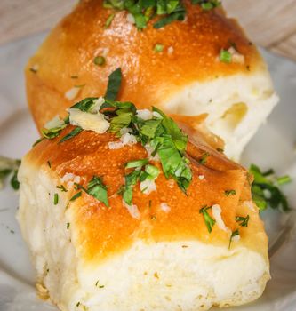 Bun with garlic and parsley