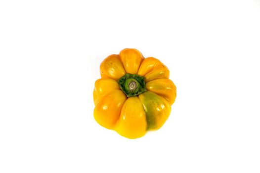 yellow pepper on white isolated background