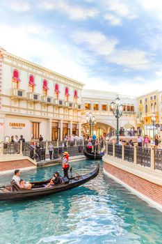 LAS VEGAS, NEVADA - MAY 29: Venetian hotel on May 29, 2015 in Las Vegas, Nevada,USA. Venetian is one of the best hotels in Las Vagas