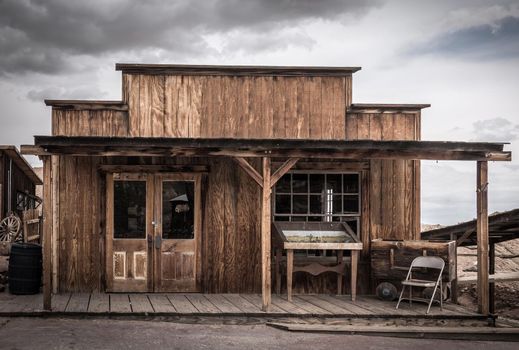 Old wooden american western style building