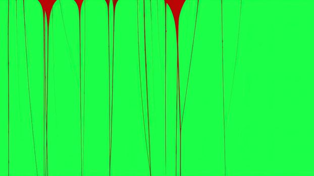 3d illustration - Blood Dripping Down on the green screen
