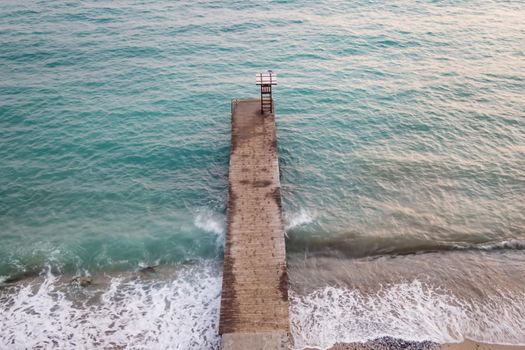 kusadasi,aydin,turkey- july 24,2021.summer season and sea view on the aegean sea coast in kusadasi and summer season.