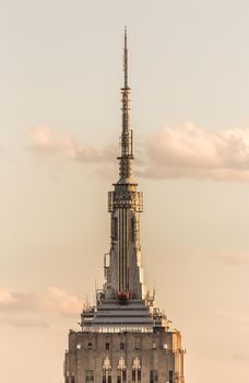 New york, USA - May 17, 2019: New York City skyline with the Empire State Building at sunset