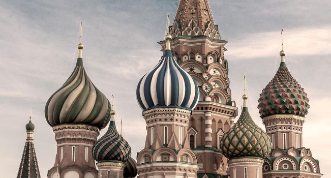 St. Basil cathedral on Red Square in Moscow, Russia