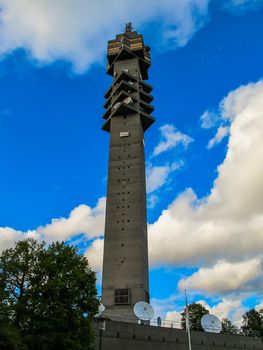 TV-tower Kaknastornet 155 meter high with the best view of Stockholm Sweden