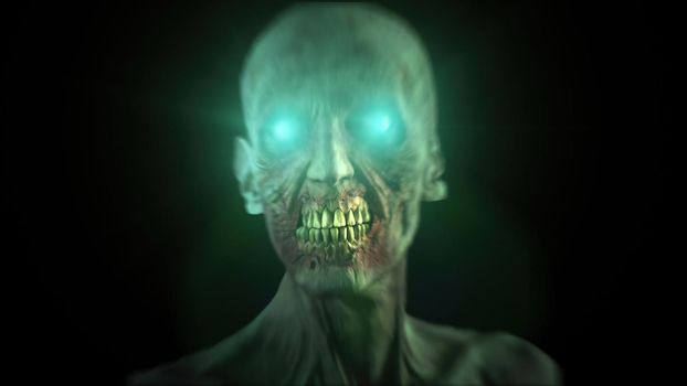 3d illustration - Horror Zombie With scary Effects