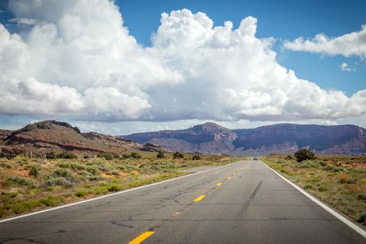 Highway leading into Monument Valley, Utah, USA