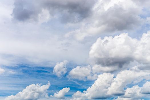 Beautiful white clouds on a blue sky