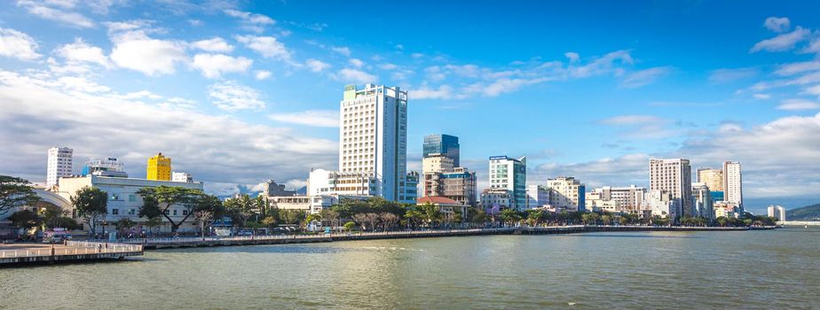 Da Nang,Vietnam - January 05, 2019 : panorama of DaNang city with Han River