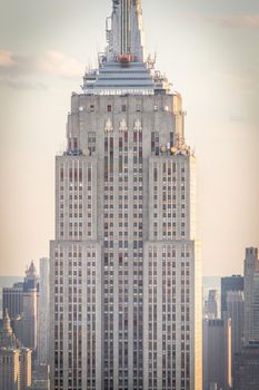 New york, USA - May 17, 2019: New York City skyline with the Empire State Building at sunset