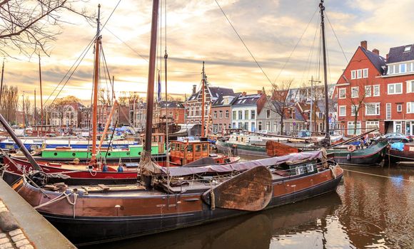 GRONINGEN, NETHERLANDS - MARCH 20: Streets of the town, on March 20, 2014 in Groningen
