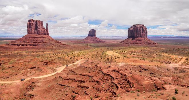 Monument Valley, popular turistic place in Utah, USA