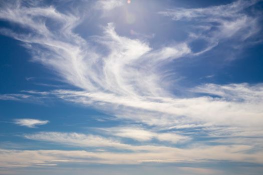 Beautiful blu sky on a sunny summer day