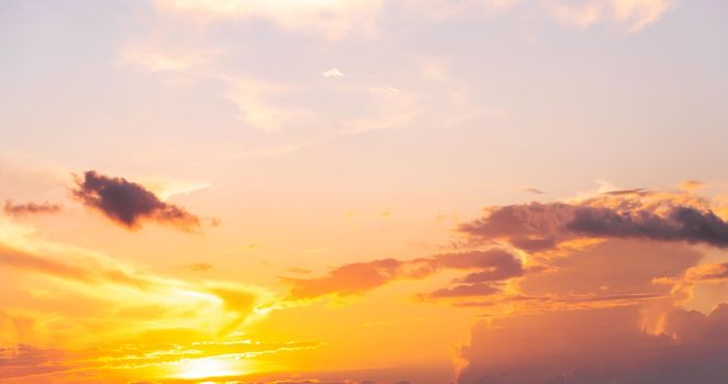 Dramatics red sunset or sunrise sky for background