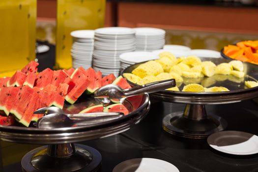 Fruit buffet in restaurant