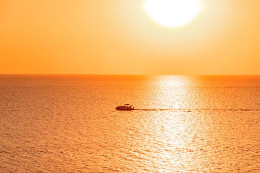 Summer sea sunset . Sunset background. Vacation. An article about a summer vacation. Copy space . Sunlight. Sunset sky