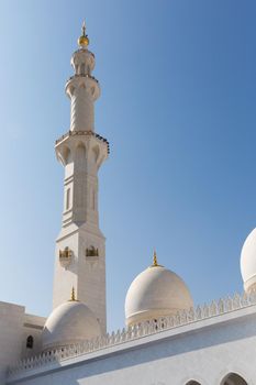 Sheikh Zayed Grand Mosque in Abu Dhabi, the capital city of United Arab Emirates