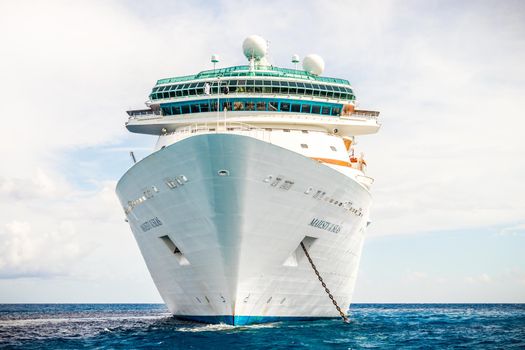 NASSAU, BAHAMAS - SEPTEMBER, 06, 2014: Royal Caribbean's ship, Majesty of the Seas, sails in the Port of the Bahamas on September 06, 2014
