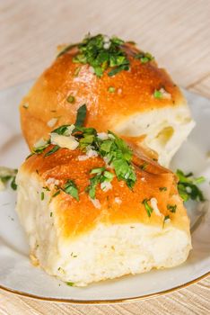 Bun with garlic and parsley