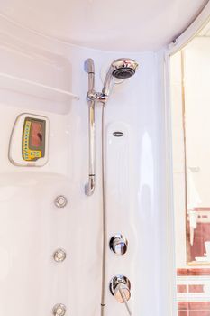 Shower cabin with modern technology water jets