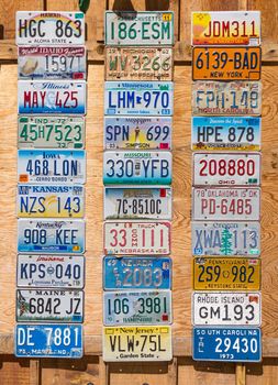 USA License Plates Collage