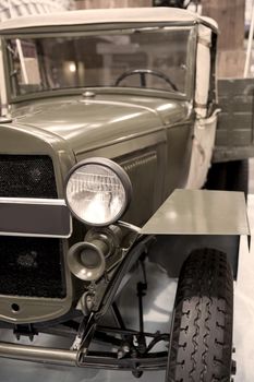 close-up view of a russian world war 2 period car