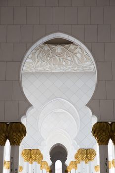 Sheikh Zayed Grand Mosque in Abu Dhabi, the capital city of United Arab Emirates