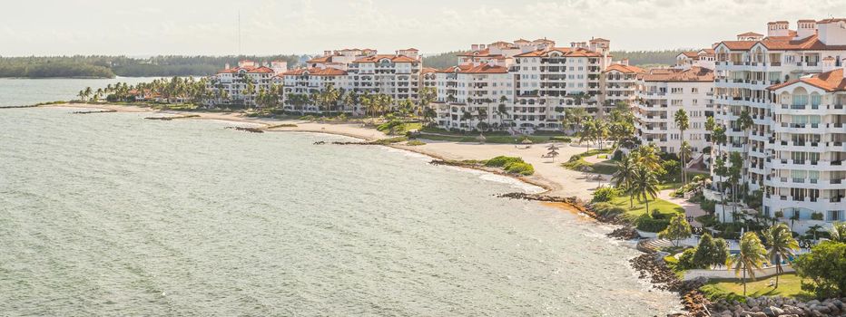 MIAMI, USA - SEPTEMBER 06, 2014: Apartments in Fisher Island on September 06, 2014 in Miami.