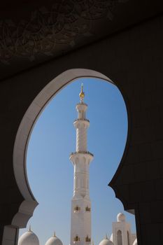 Sheikh Zayed Grand Mosque in Abu Dhabi, the capital city of United Arab Emirates