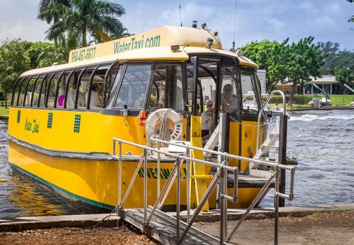 FORT LAUDERDALE, USA - AUGUST 30, 2014 :Water taxi in Fort Lauderdale on August 30, 2014 in Fort Lauderdale