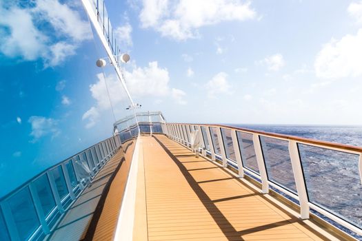 Cruise ship empty open deck