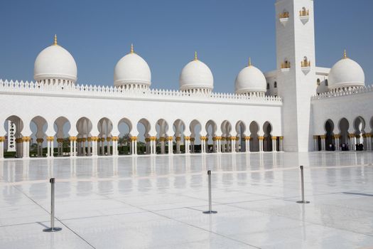 Sheikh Zayed Grand Mosque in Abu Dhabi, the capital city of United Arab Emirates