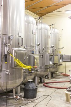 MODENA, ITALY 02 MAY, 2018: Production of balsamic vinegar in local family factory in Modena