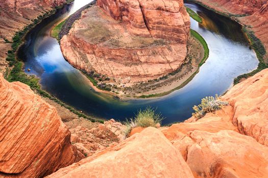 Arizona Horseshoe Bend on Colorado River in Glen Canyon, Arizona, USA