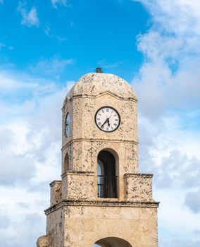 Palm Beach the Worth Avenue clock tower Florida USA