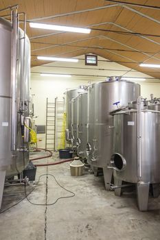 MODENA, ITALY 02 MAY, 2018: Production of balsamic vinegar in local family factory in Modena