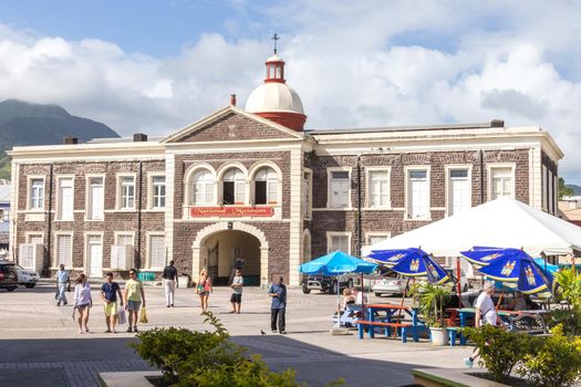 BASSETERRE, ST. KITS AND NEVIS 14 DECEMBER, 2016: Streets in Basseterre St. Kits and Nevis
