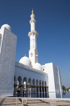 Sheikh Zayed Grand Mosque in Abu Dhabi, the capital city of United Arab Emirates